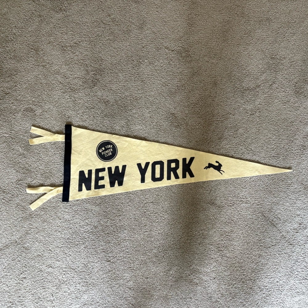 Tracksmith New York Pioneer Club pennant